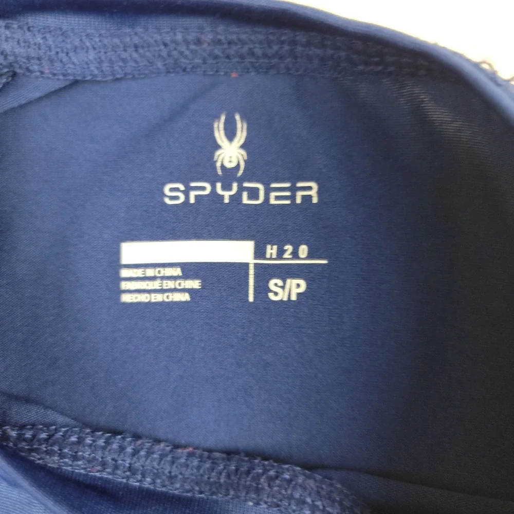 Spyder Swim Kids Blue Short Sleeve Rash Guard Shirt Size S 7/8 1368843